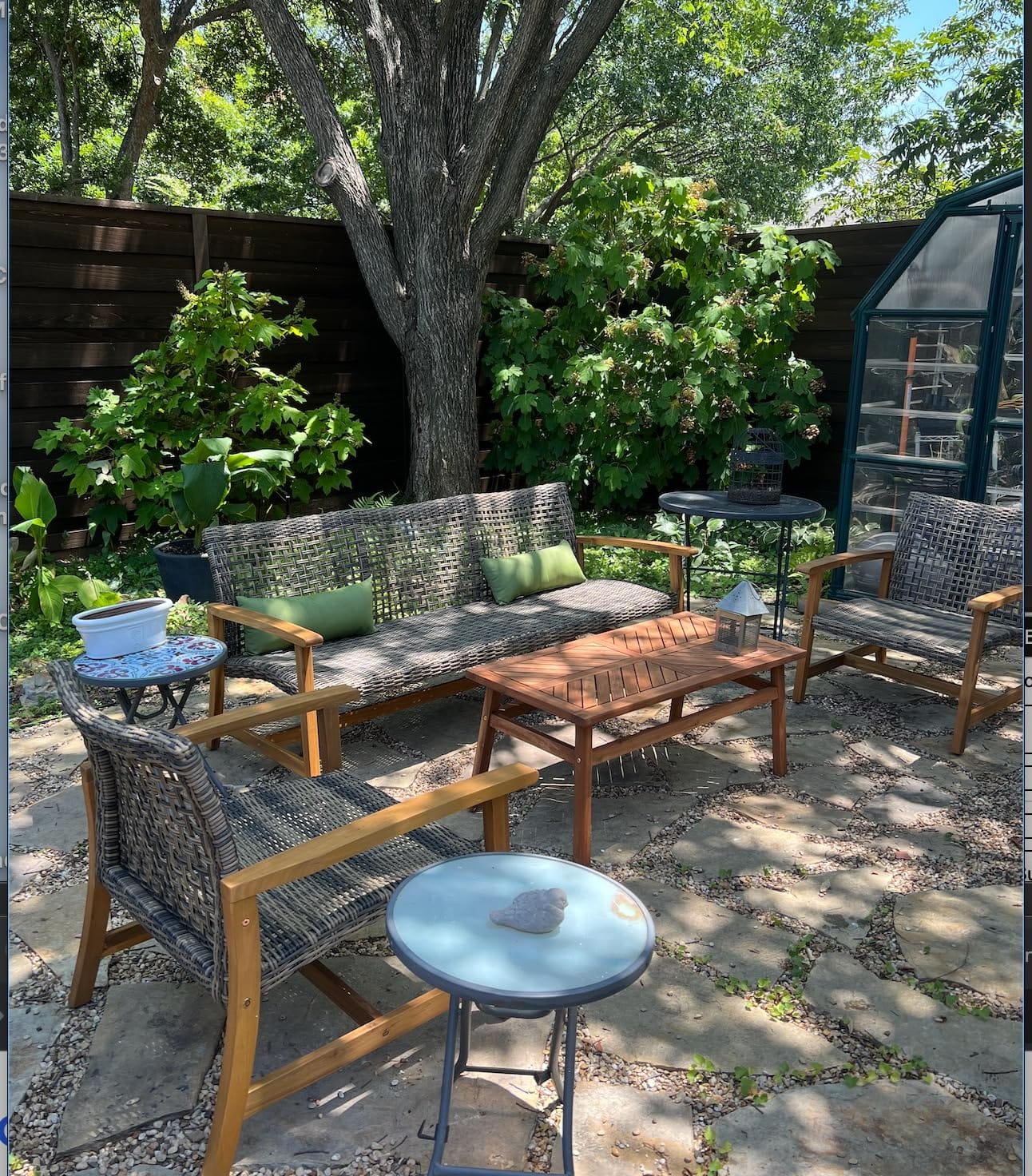 Christopher Knight Home Marcia Outdoor Wood Sofa, Wicker, 75.50 x 31.00 x 31.50, Gray, Natural Stained Finish customer photo 1