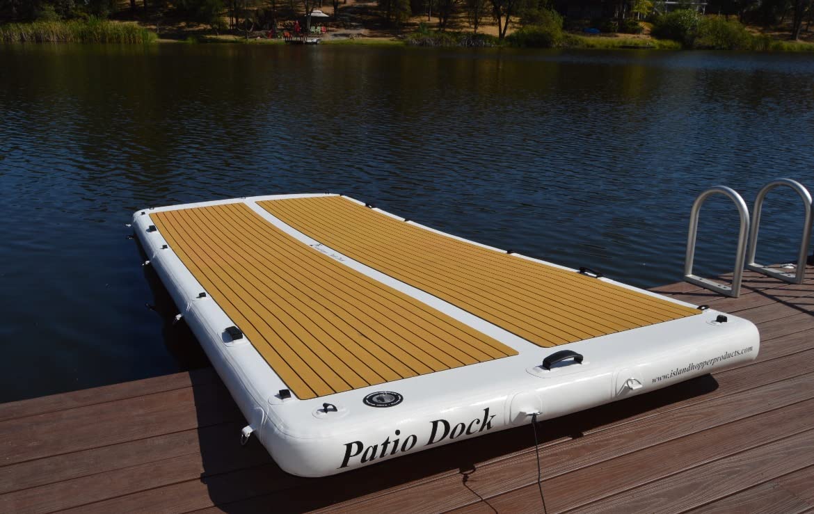 Island Hopper Patio Dock 15ft Inflatable Dock with Pillow Bonus - Durable PVC, 2000+ lb Capacity - Lake Floats with Non-Slip EVA Foam for Safe Use - Inflatable Floating Dock for Lake customer photo 1
