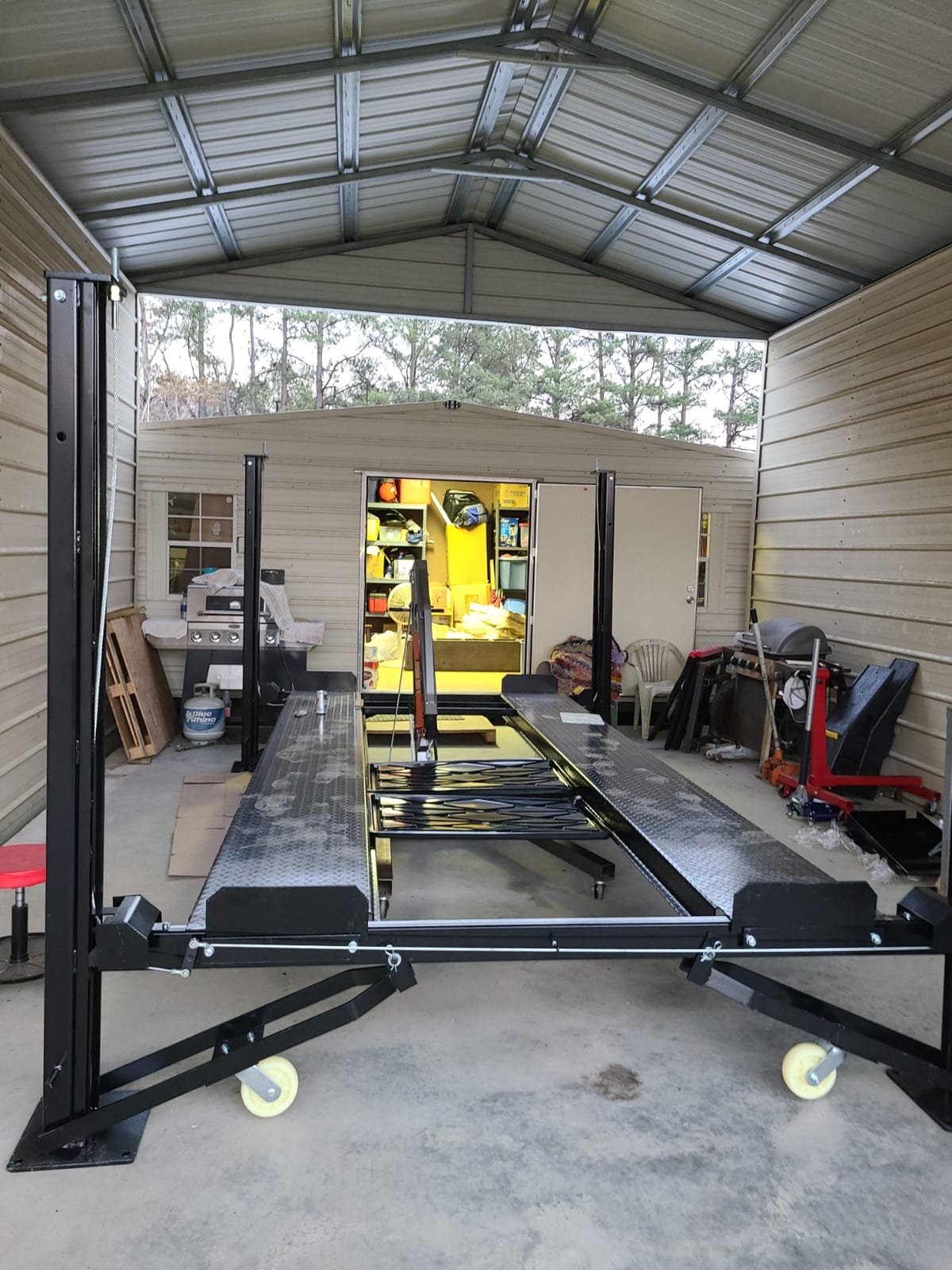 APlusLift 8SXLT 8000LB Extra Tall Long Wide 4-Post Car Lift 3 Year Warranty customer photo 2