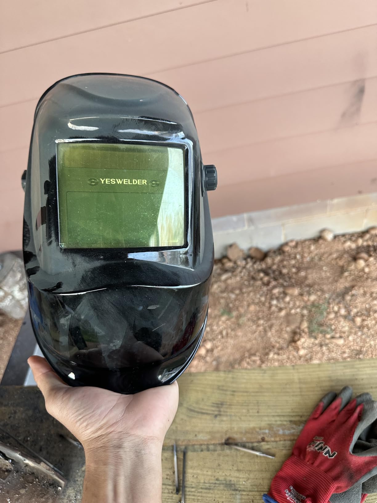 YESWELDER Auto Darkening Welding Helmet 1/1/1/1 True Color, LYG-L600A customer photo 2