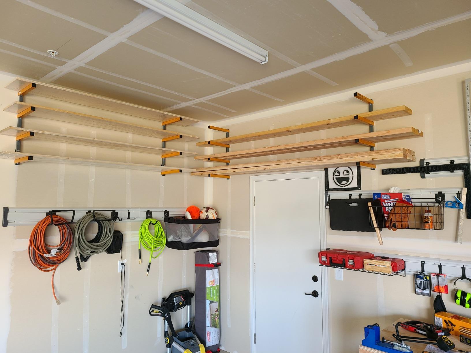 BORA Wood Rack 4-Level Heavy Duty Lumber Storage Rack Wall Mount PBR-0410 customer photo 2