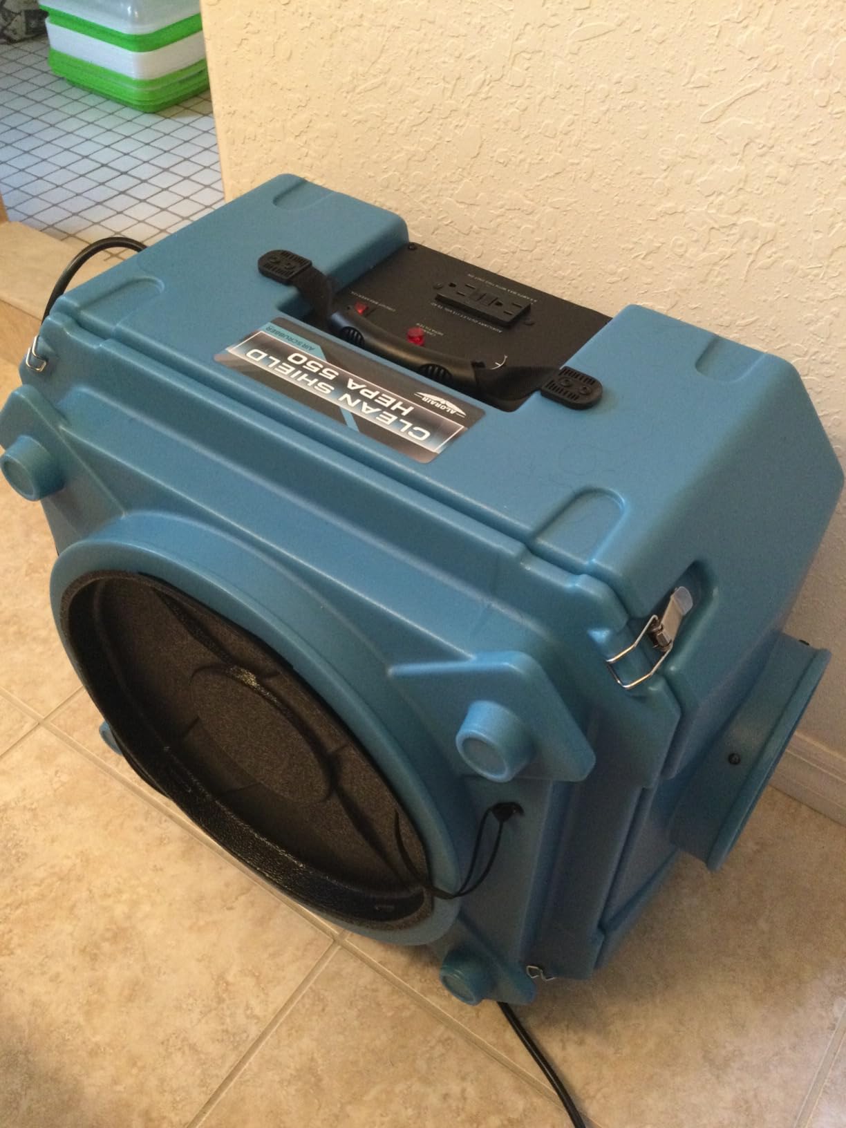 ALORAIR Air Scrubber with 3 Stage Filtration, Clean Shield Hepa 550, Blue customer photo 2