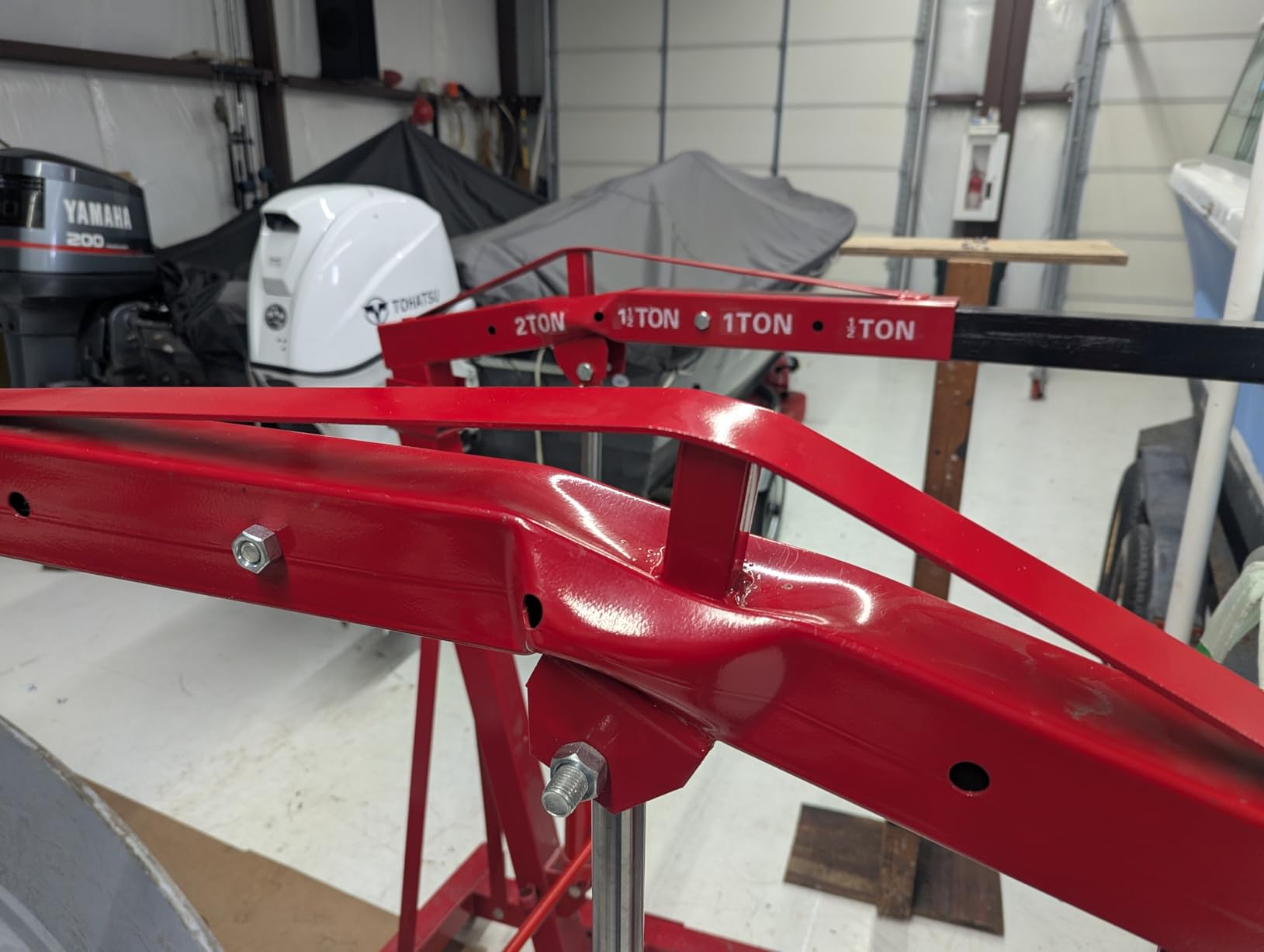 2 Ton Hydraulic Engine Hoist Crane, Folding Heavy-Duty Cherry Picker | 4400LBS Engine Hoist with 6 Locking Wheels & 4 Boom Positions for Truck SUV Engines Garage Workshop customer photo 2
