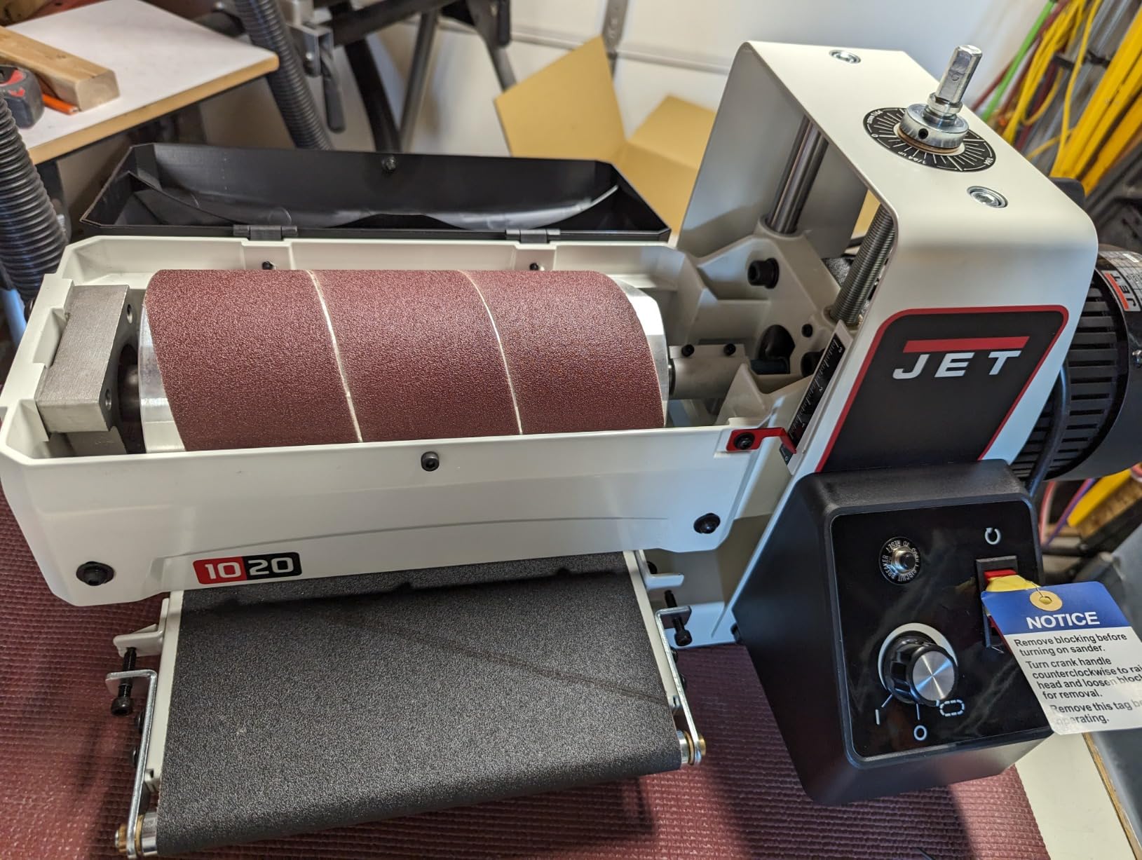 JET 10-Inch Benchtop Drum Sander, 1 HP, 115V 1Ph (Model JWDS-1020) customer photo 1