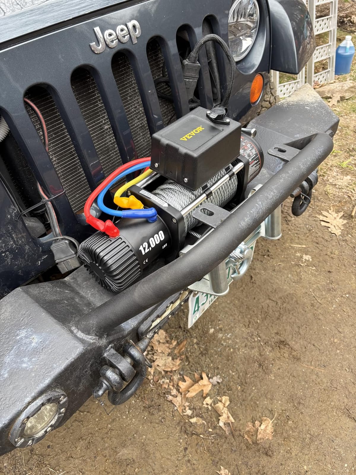 VEVOR Truck Winch 12000lbs Electric Winch 85ft/26m Steel Cable 12V Power Winch Jeep Winch with Wireless Remote Control and Powerful Motor for UTV ATV & Jeep Truck and Wrangler in Car Lift | For Off-Road, SUV, Jeep, Trailer, Boat and Towing, Roller Fairlead, with Wireless & Wired Remote Control, IP55 Waterproof customer photo 1
