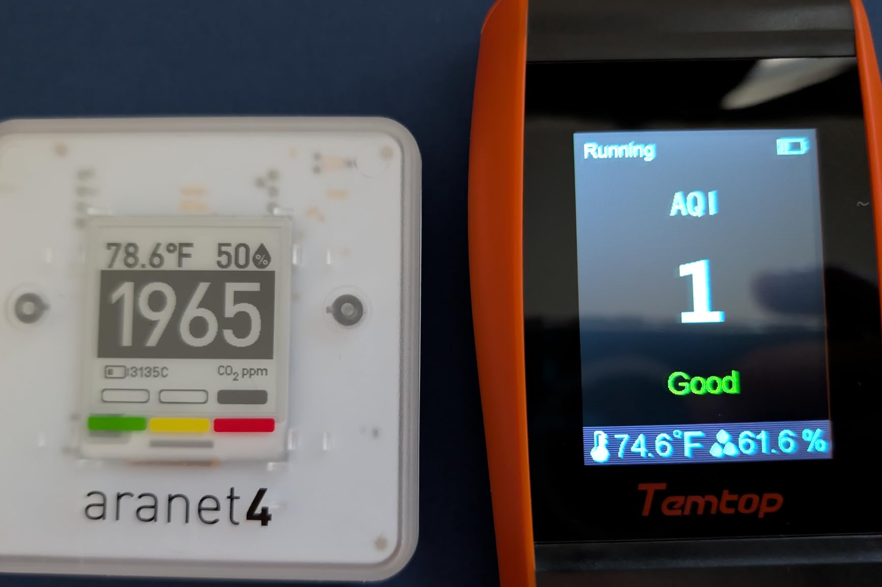 Temtop Air Quality Monitor PM2.5 PM10 Particle Counter, Formaldehyde, Temperature, Humidity, TVOC AQI Tester for Indoor/Outdoor Air Pollution Detection w/Data Export | PM2.5 PM10 Particle Counter, Formaldehyde, TVOC, Temperature & Humidity, AQI Tester with Data Export customer photo 1