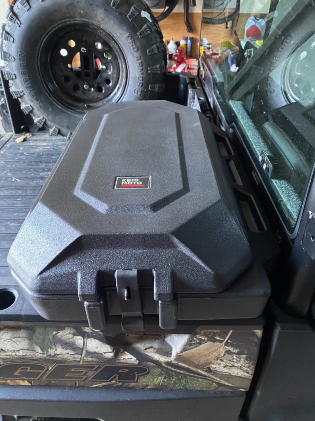 KEMIMOTO UTV Bed Storage Box, 45.3L/11.9GAL Large Capacity Cargo Box customer photo 2