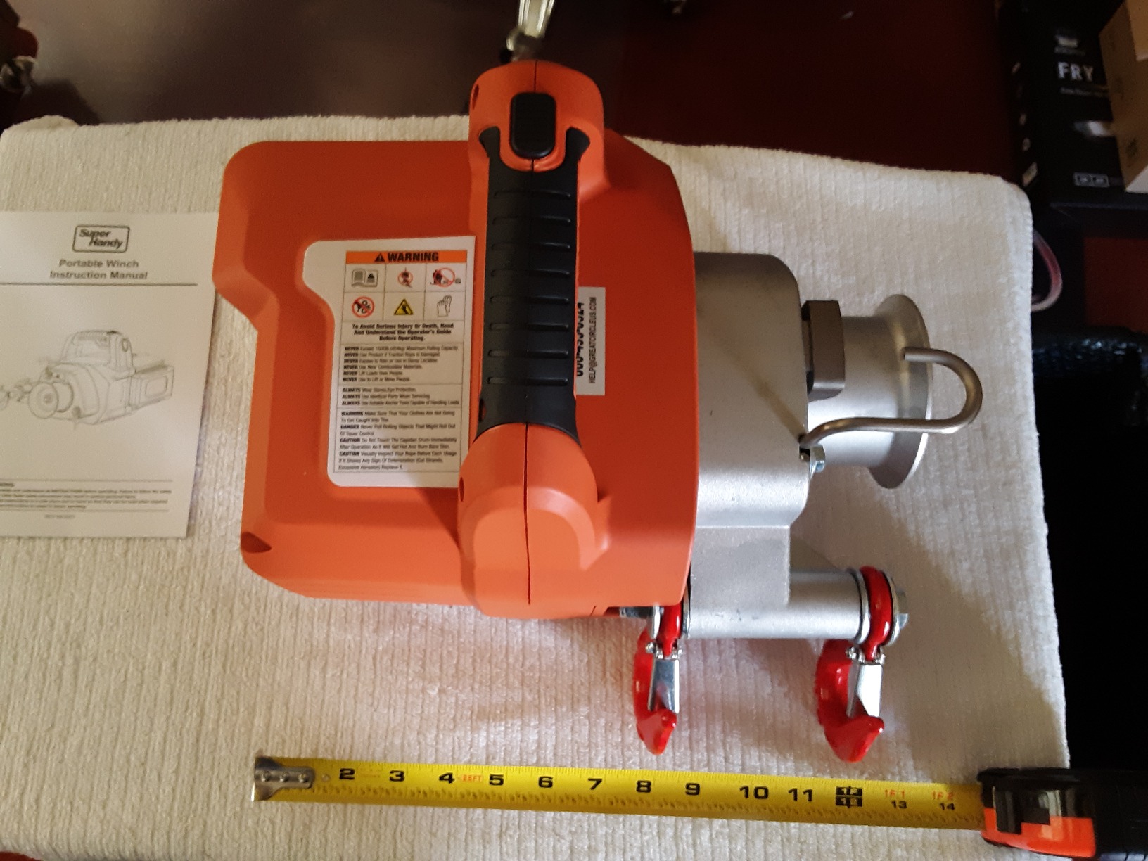 SuperHandy Portable Capstan Winch, Portable Rope Winch, 2000 lb Pull customer photo 1
