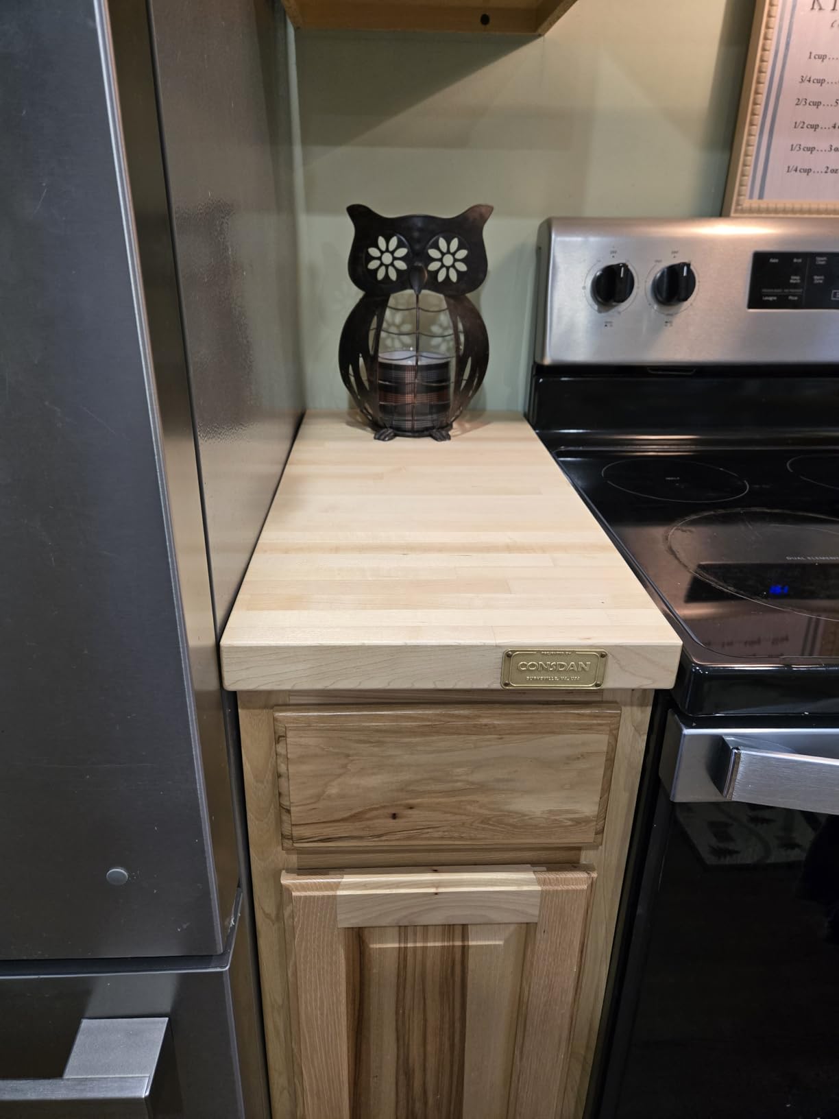 Butcher Block Counter Top, USA Grown Hard Maple Solid Hardwood Countertop, Washer/Laundry Countertop, Table Top, Polished, Prefinished with Food-safe Oil, 1.5