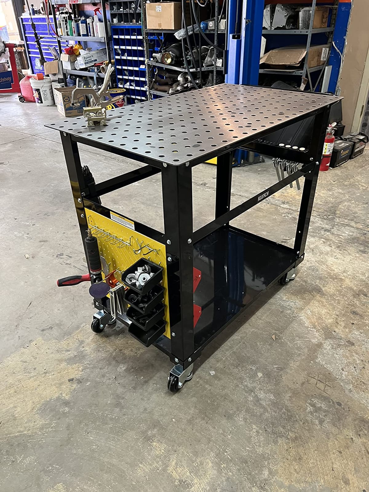 Klutch Mobile Welding Table, Welding Tools Metal Fit-Up Kit with Firm Grip Handle and Heavy-Duty Swivel Casters, Welding Equipment Welding Table Top customer photo 1