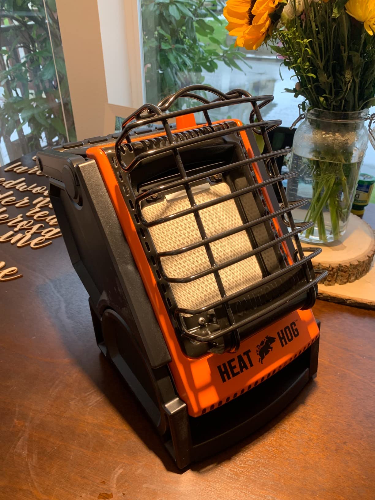 Heat Hog 9,000 BTU Portable Propane Radiant Space Heater, Indoor, Outdoor, Garage, Camping, Outdoor Sports, Boating, RVs, Tiltable Design, Gas Powered | 9,000 BTU propane radiant heater, portable space heater, indoor outdoor heating, Garage heater, camping heater customer photo 1