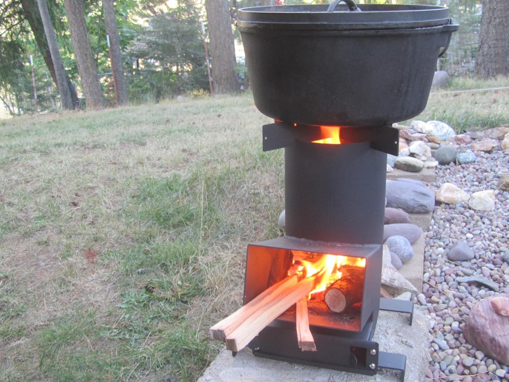 ONLYFIRE GRILLS 3-in-1 Rocket Stove, Camping Wood Burning Stove, GS302 | Portable Camp Grill with Cooking Grate, Flat Top Griddle & Pot Rack, Off-grid for Outdoor Patio Backyard RV Tailgating customer photo 1