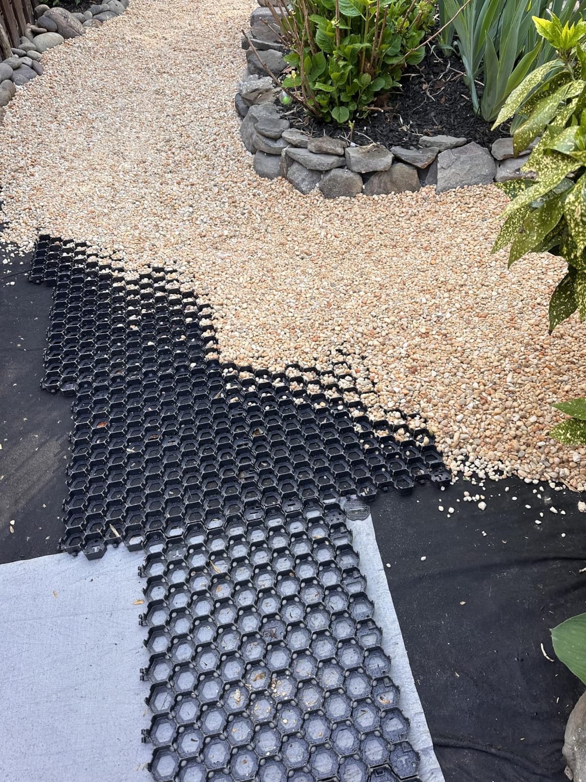 Vodaland Permeable HexPave System - Grass & Gravel Pavers - 100% Recycled PPE Plastic, Handles 27,000 lbs, 1