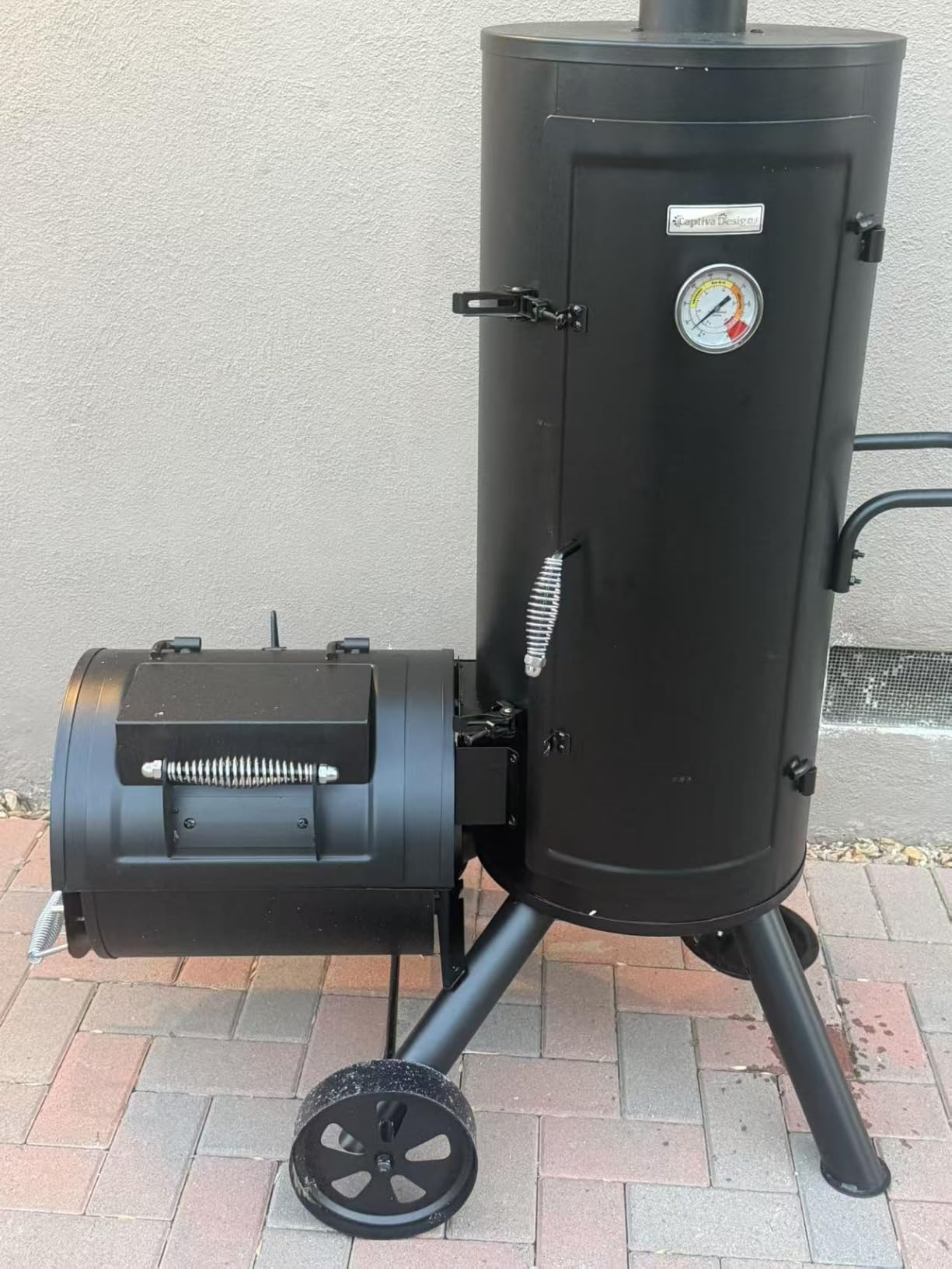 Captiva Designs Heavy Duty Outdoor Smoker,Extra Large Cooking Area(941 sq.in. in Total) Offset Smoker, Best Charcoal Smoker and Grill Combo for Outdoor Garden Patio and Backyard Cooking customer photo 2