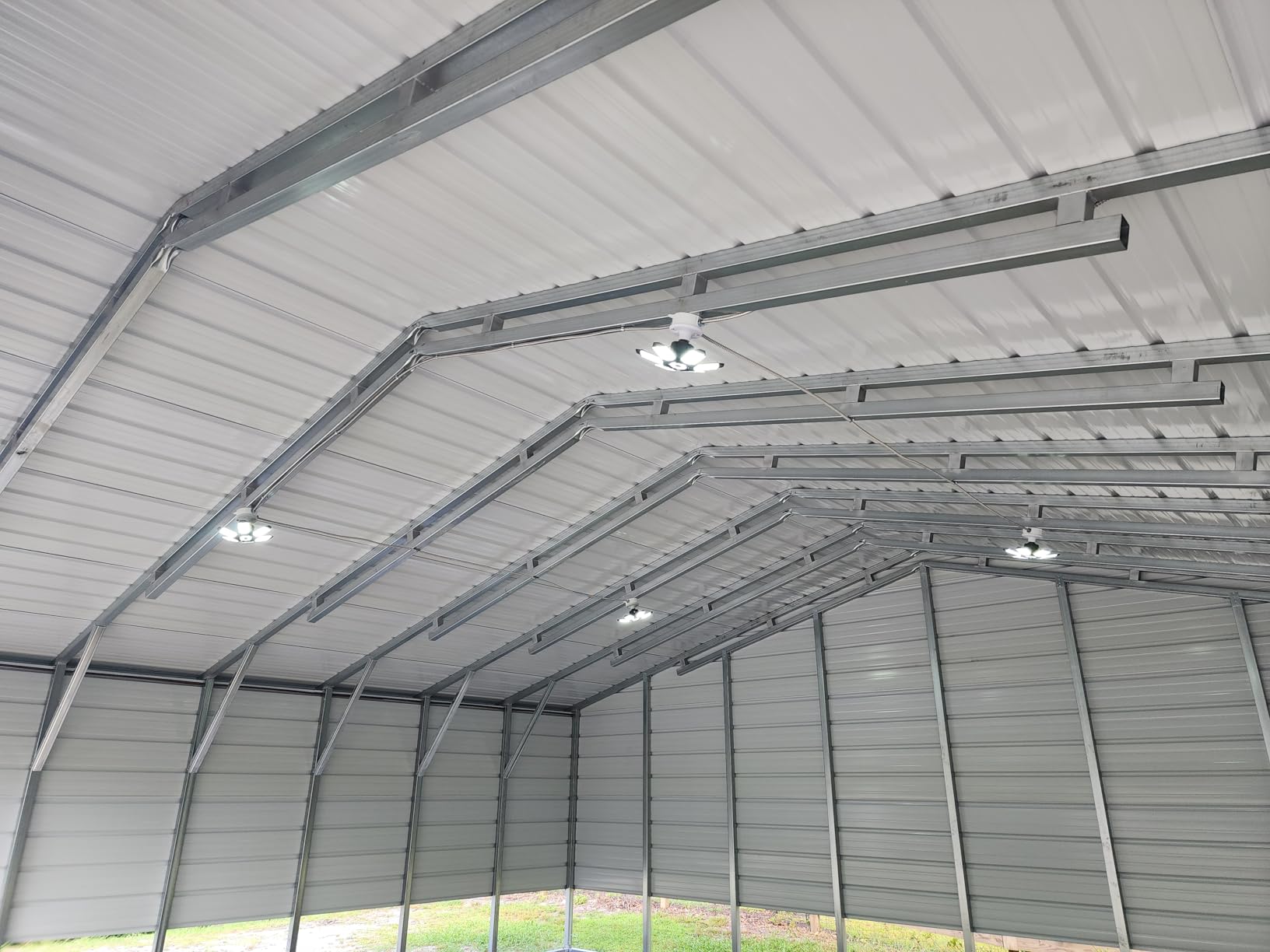 Garage Lights - 32000LM LED Garage Ceiling Lights 6500K Daylight | Super Brighter LED Shop Light w/ 6 Deformable Panels Screw in E26/E27 Light Bulb for Workshop Storage Warehouse Attic - 2Pack customer photo 2