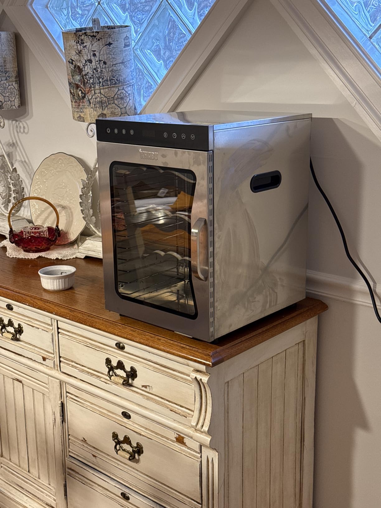 Stainless Steel Biltong Box Food Dehydrator and Drying Cabinet - Large 10 Trays, 5 Hanging Rods, with 20-90°C Temperature Control - Perfect for Drying Biltong, Meat, Vegetable & Fruit customer photo 1