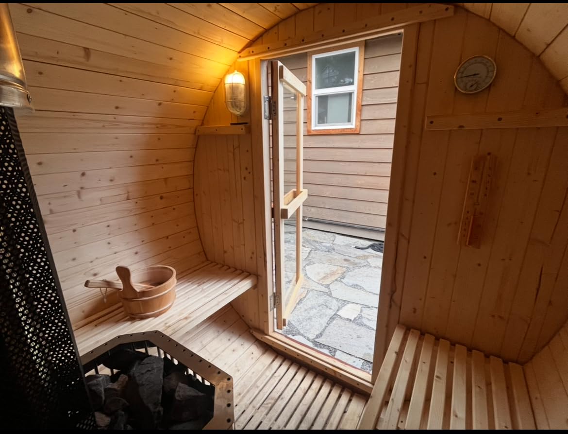 ALEKO Wood Burning Sauna Heater and Chimney Kit | Equivalent to 9-15 kW Electric Heater customer photo 1