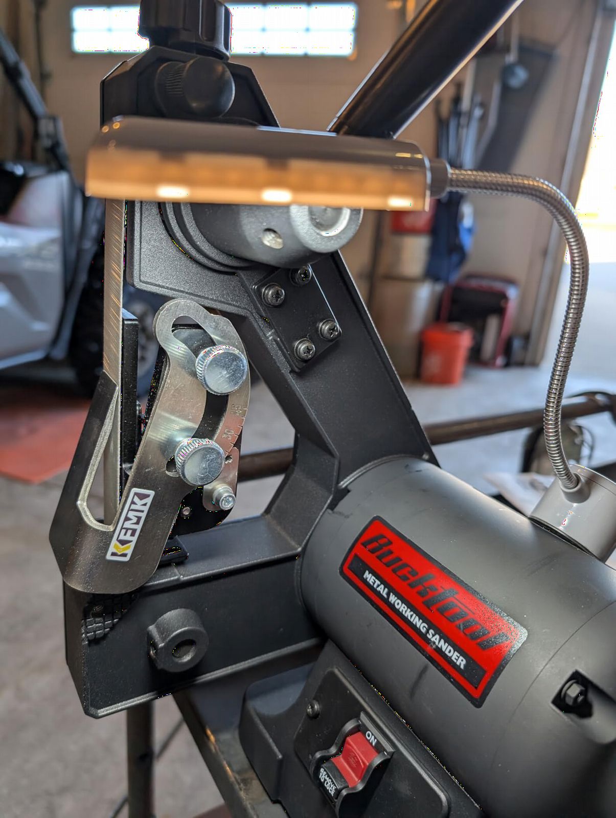 BUCKTOOL Low Speed Belt Grinder Combo for Metal,1x30