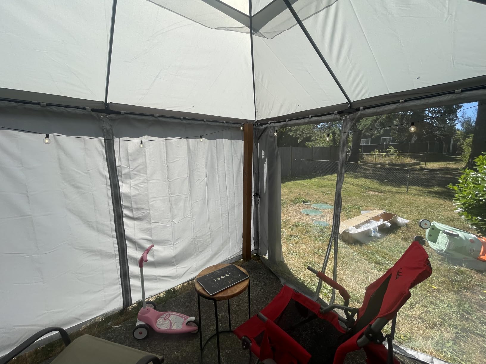 LAUSAINT HOME 10x13 Gazebo Canopy with Netting, Curtains & Double Roof customer photo 2