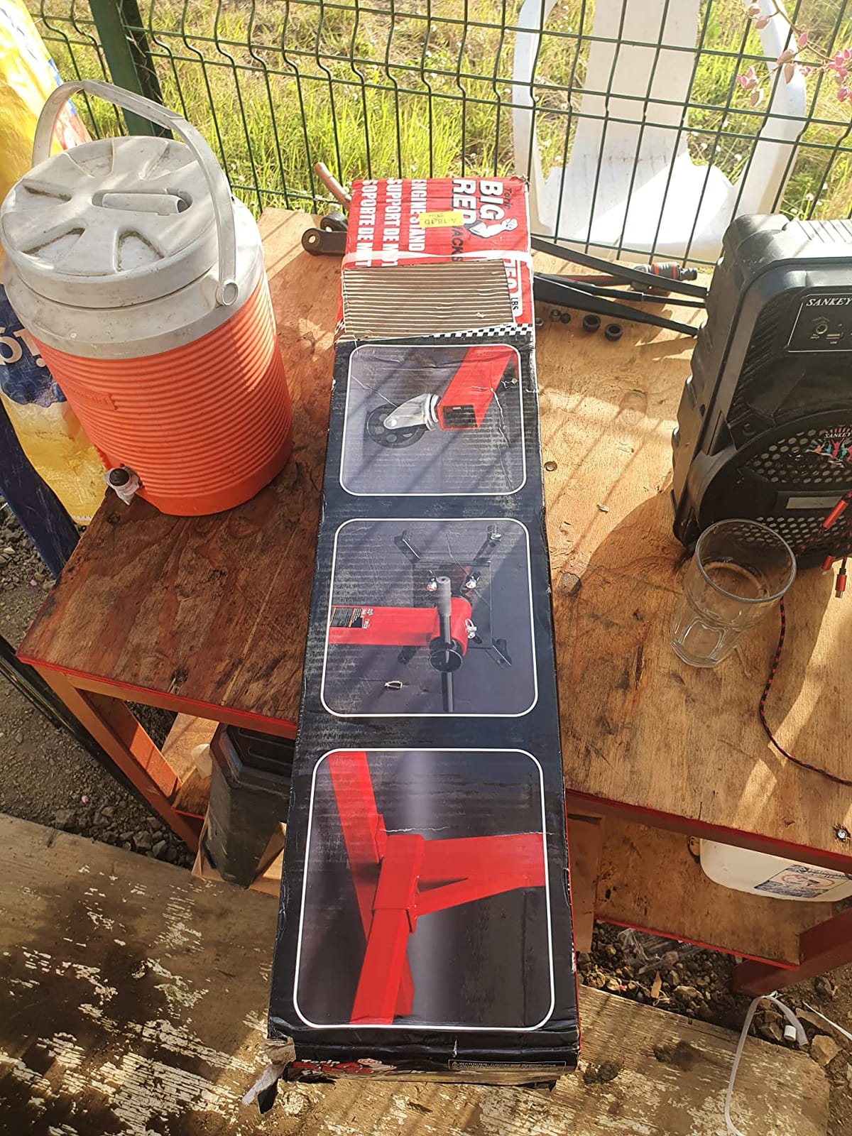 Big RED AT23401BR Engine Stand, 3/8 Ton (750 LBs) Capacity, Steel Rotating Engine Motor Stand with 360 Degree Adjustable Head, 3-Caster, 4 Adjustable Arms customer photo 2