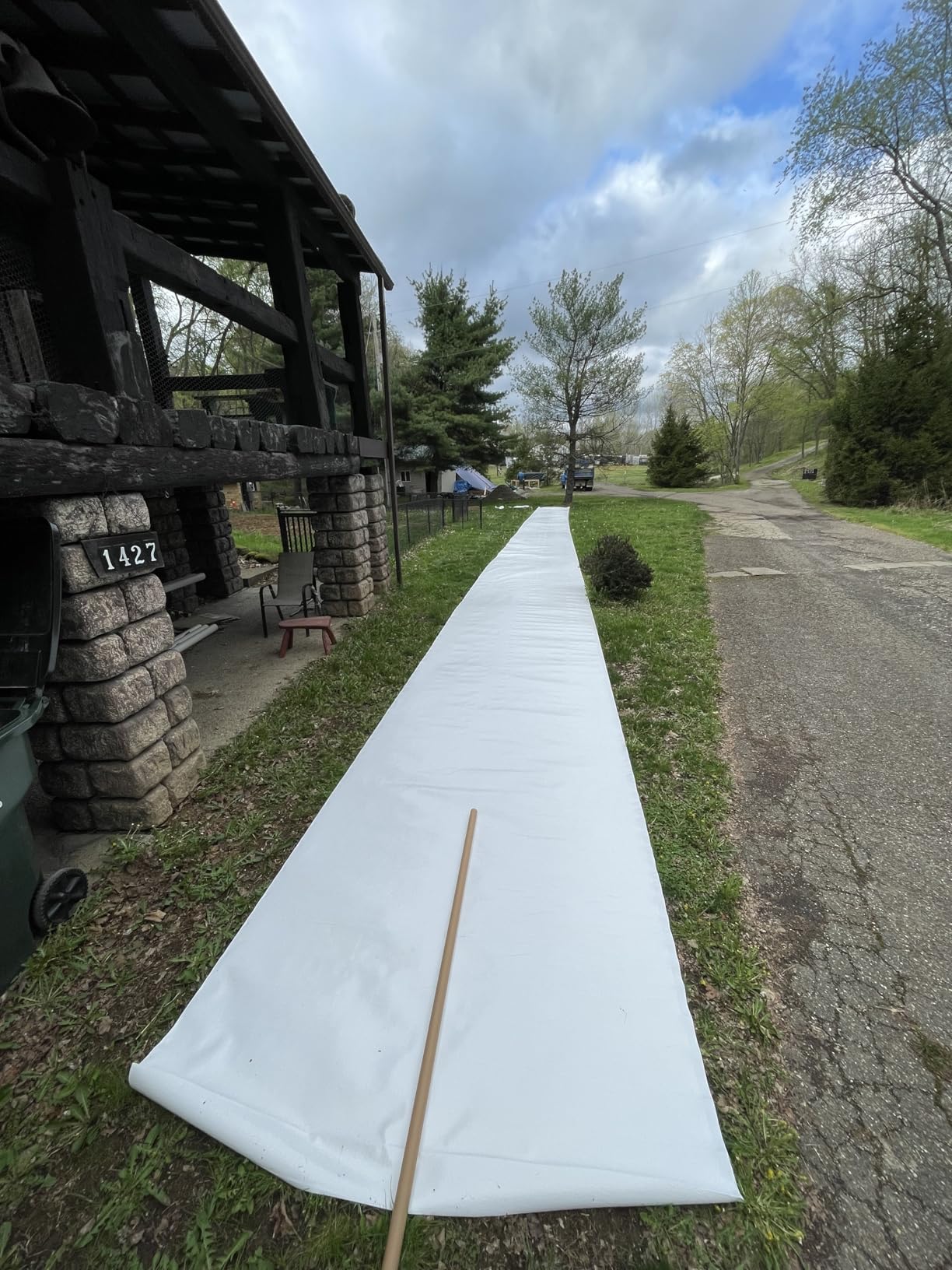 Whitecap - Woven Vapor Barrier - 20 Mil (12' x 100'), Thick Plastic sheeting, Drop Cloth Moisture Barrier Covering for Crawl Space Encapsulation, Life-Time Warranty customer photo 2