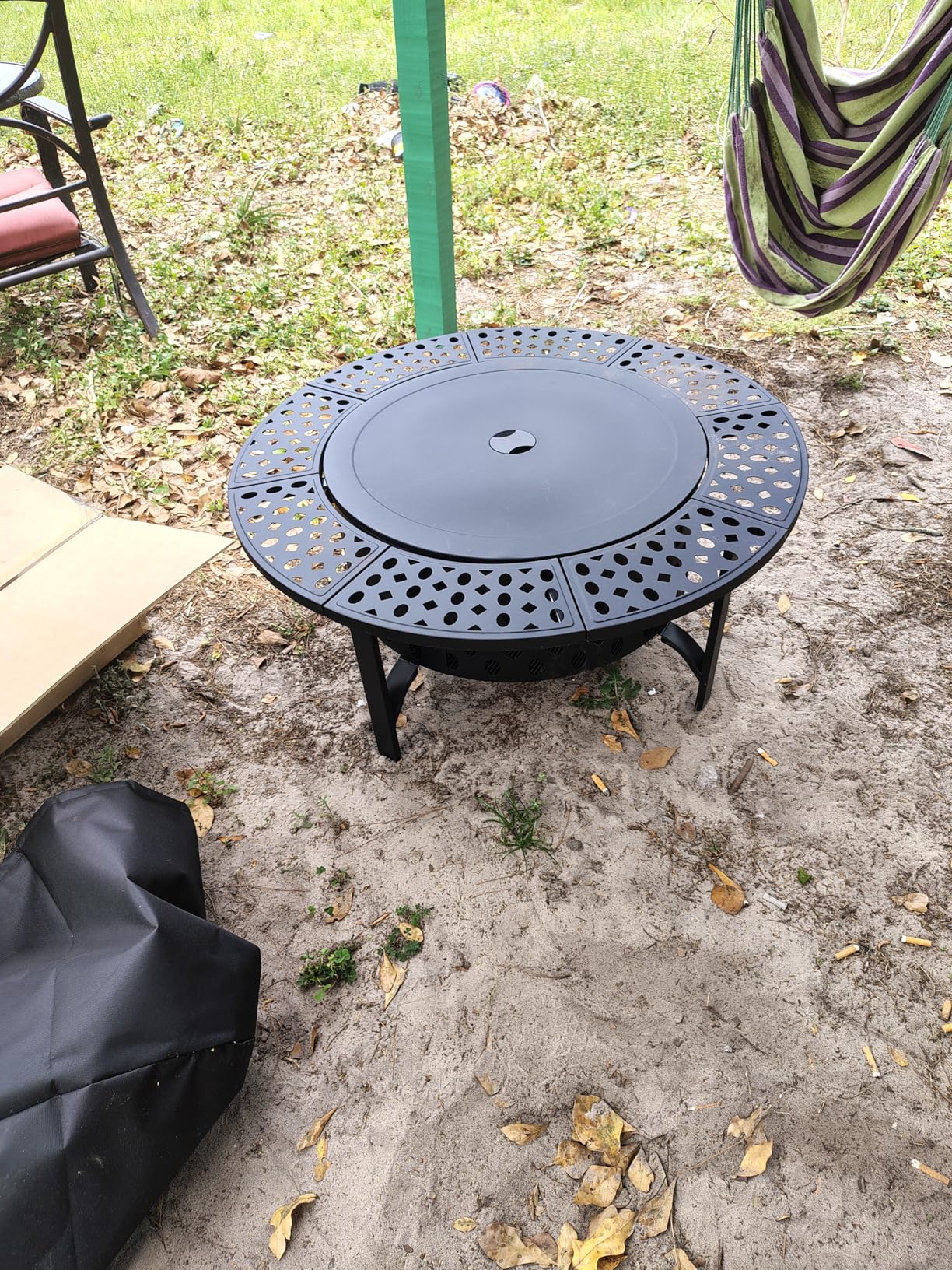 OutVue 36 Inch Fire Pit with 2 Grills,Wood Burning Fire Pits for Outside customer photo 1