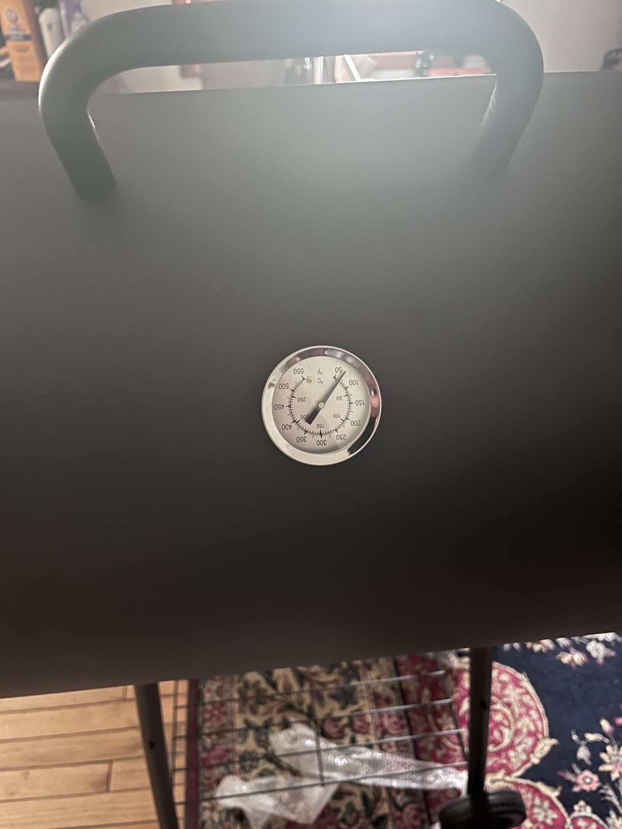 DNKMOR Charcoal Grill with Side Table, Barrel BBQ Grill 500 Sq In Cooking Area customer photo 1