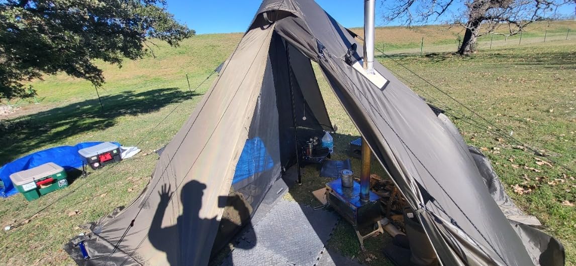 Naturehike Ranch Fire 4 Season Teepee Tent, 2 Person Hot Tent with Stove Jack, Windproof Waterproof Cold Weather Winter Tents for Camping customer photo 1