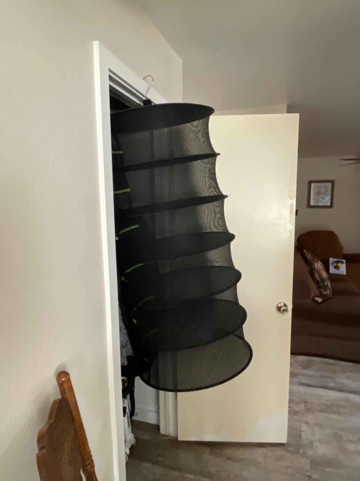 MEKOLIFE 6-Layer Herb Drying Rack with Collapsible Mesh Design | 23.62 Inch Hanging Drying Rack with Zipper and Garden Pruning Shears - Versatile Plant Drying Solution customer photo 1