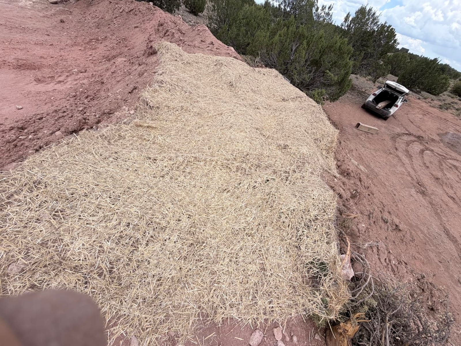 Farm Plastic Supply - Erosion Control Blanket - Straw Garden and Landscape Cover, Erosion Control Blanket, Straw Blanket, Erosion Control, Mulch, Slope Stabilizer, and Seed Protector (8' x 112.5') customer photo 2