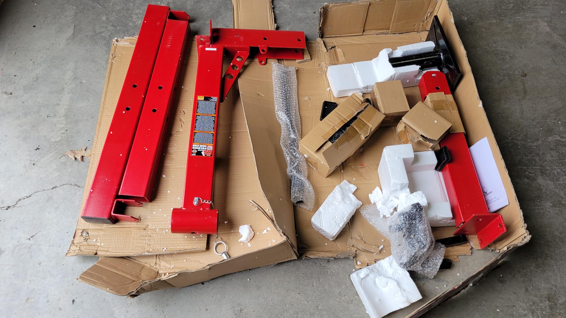 BIG RED Steel Rotating Engine Motor Stand, 3/4 Ton (1,500 lbs) Capacity with Foldable Frame, 5 Casters, 4 Adjustable Arms, 360 Degree Rotating Head, AT37912-1 customer photo 2
