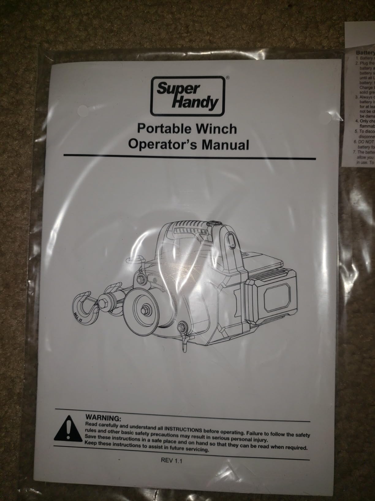 SuperHandy Portable Capstan Winch, Cordless Brushless, Field Pulling customer photo 1