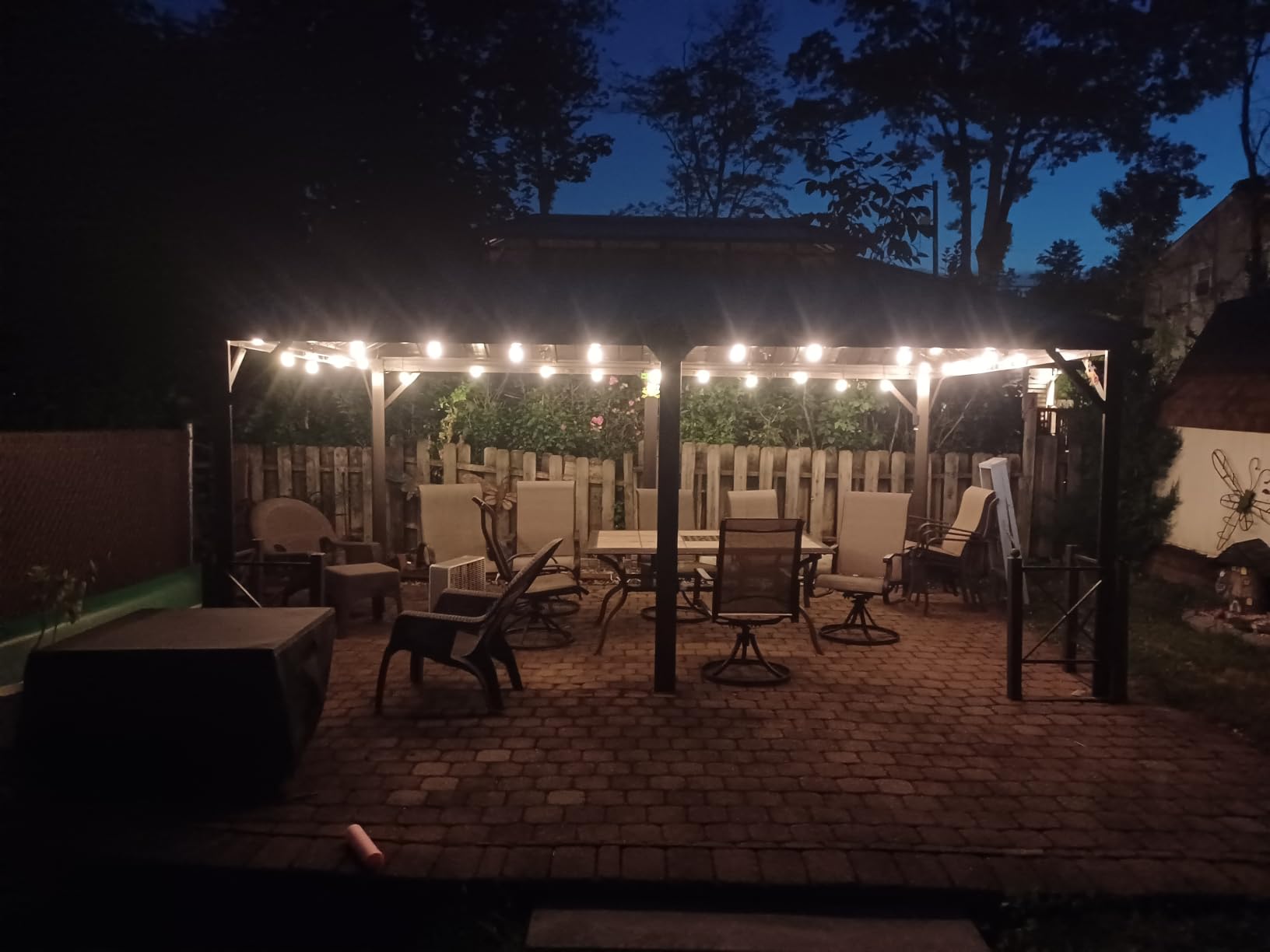 YOLENY 10' x 12' Hardtop Gazebo, Metal Gazebo with Aluminum Frame, Double Galvanized Steel Roof, Curtains and Netting Included, Pergolas for Patios, Garden, Parties, Lawns customer photo 1