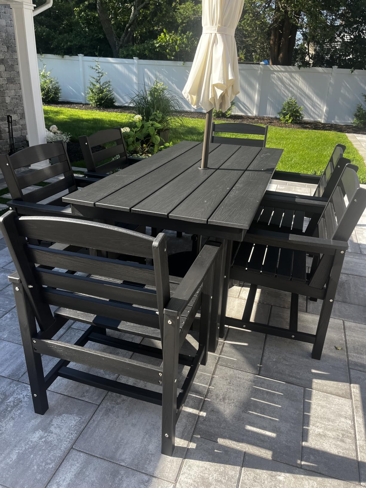 SERWALL 7 Pcs Outdoor Dining Set, 67