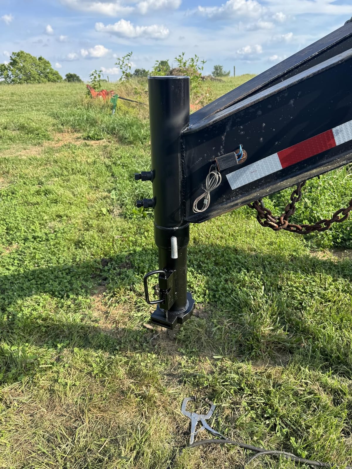 30000 LBS Heavy Duty Gooseneck Coupler 2-5/16 Ball 8 in Adjust Round Tube | Heavy Duty Hitch with load pin for horse & flatbed trailers.30