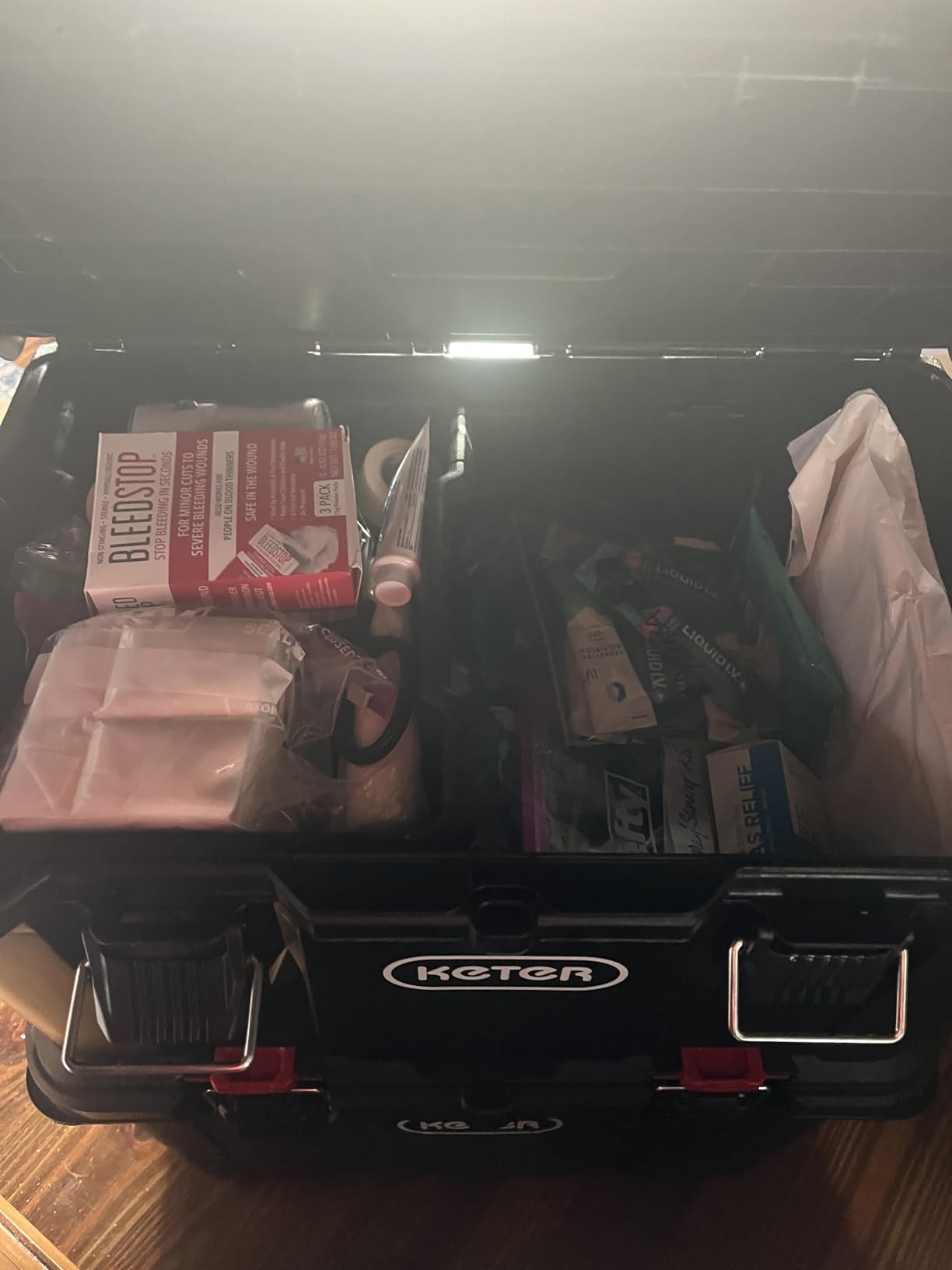 Keter Stack N Rolling Tool Box Modular Storage System 3 Piece, Heavy Duty, Weatherproof, All Terrain Wheels customer photo 1
