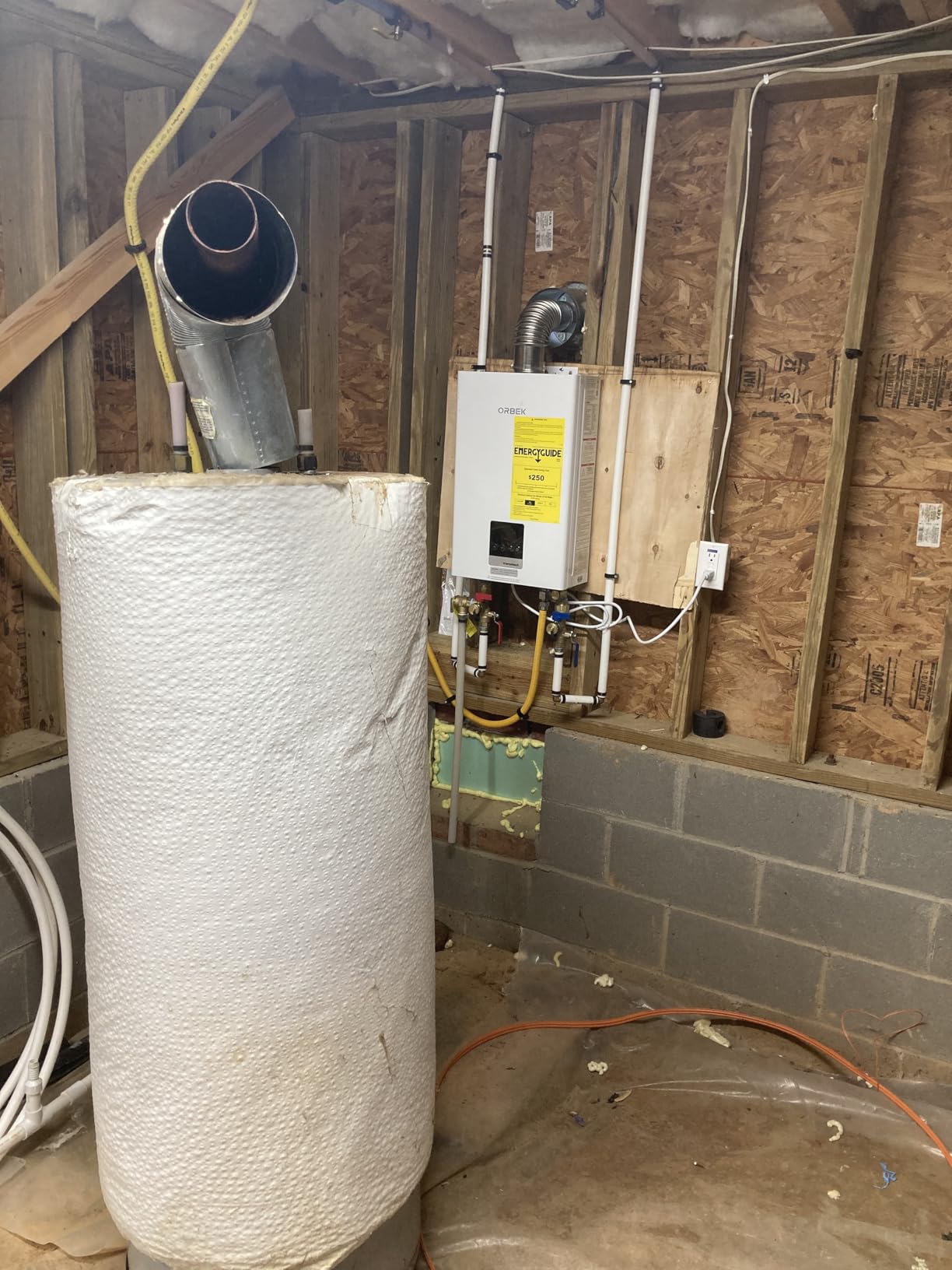 Orbek Propane Tankless Water Heater Gas Outdoor On Demand CSA Certified | Max 5.1 GPM 120,000 BTU Instant Water Heater for Apartments, Cabins and Utility Rooms for 2-3 Outlets, 7-Year Warranty customer photo 1