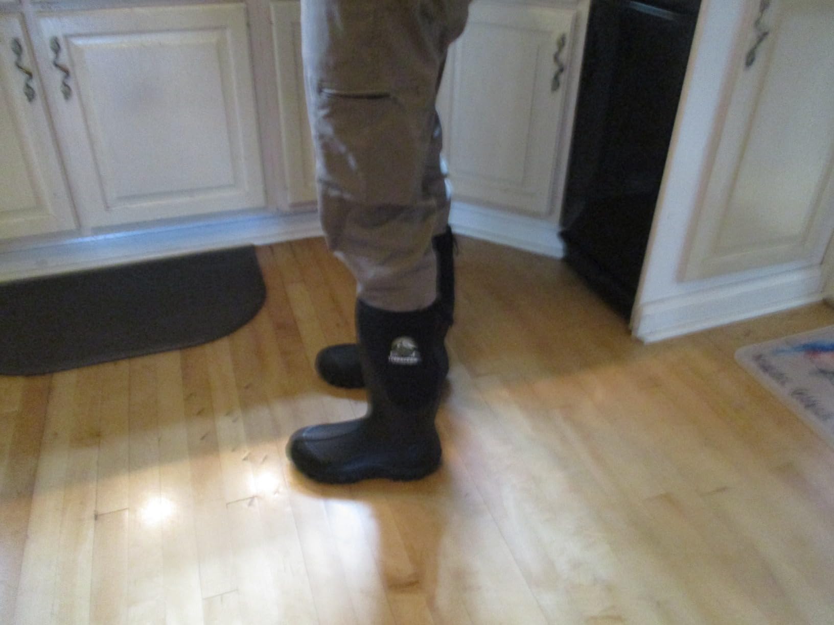 Men's Waterproof Rubber Muck Boots - Insulated Mid-Calf Rain & Mud Boots, Anti-Slip Neoprene Work Footwear for Farming & Yard Chores customer photo 2