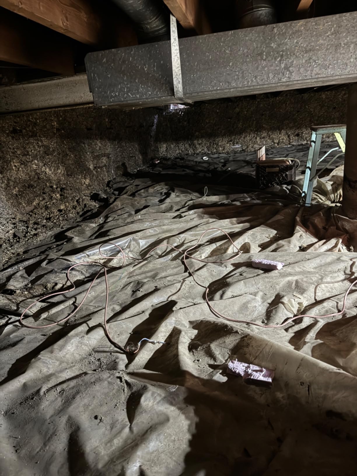 Crawl Space Vapor Barrier - 14 mil 10' x 100', Vapor Barrier for Crawlspace Encapsulation kit, Vapor Barrier Plastic Material, Crawlspace Liner, Heavy Duty Plastic sheeting, Black and White Panda Film customer photo 1