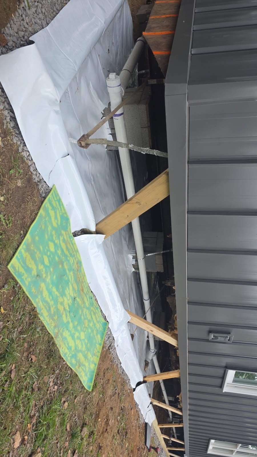 Crawl Space Vapor Barrier - 10 mil (10' x 100'), Thick Plastic sheeting, Drop Cloth Moisture Barrier Covering for Crawl Space Encapsulation, Heavy Duty Polyethylene Film, Black and White Panda Film customer photo 1