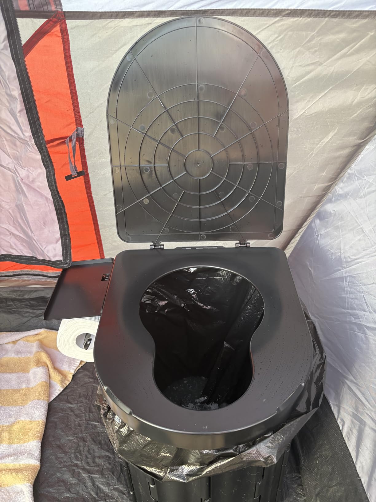 Sckee Camping Toilet, Portable Toilet for Adults, Portable Travel Folding Toilet with Lid and Paper Holder, Compact Potty for Car, Camp Toilet Portable Toilet for Camping, Hiking, Truck, RV, Beach customer photo 2