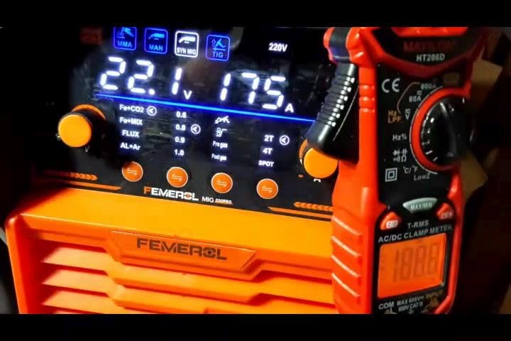 FEMEROL 250A MIG Welder,6 in 1 Gas MIG/Gasless Flux Core/Stick/Lift TIG/Spot Welding/Spool Gun Compatible Aluminum Welding Machine Large LED Display 110V/220V Multi Process Welder customer photo 1