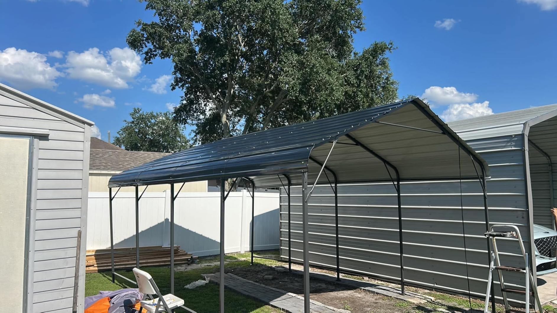AirWire 10x15 FT Metal Carport Canopy with Reinforced Base customer photo 1
