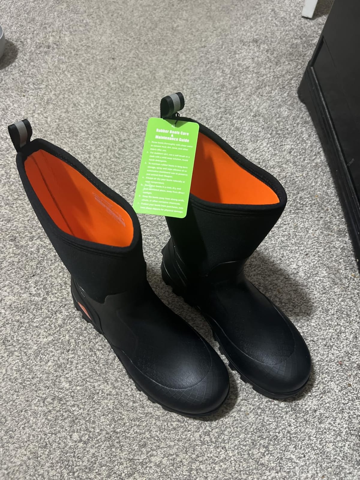 Men's Rubber Boots Waterproof Rain Boots Mud Boot Comfy Sports Sole | Mid Calf Insulated Work Boots for Men Ultra Breathable Mud Boots Fishing Gardening Wading Boot customer photo 1