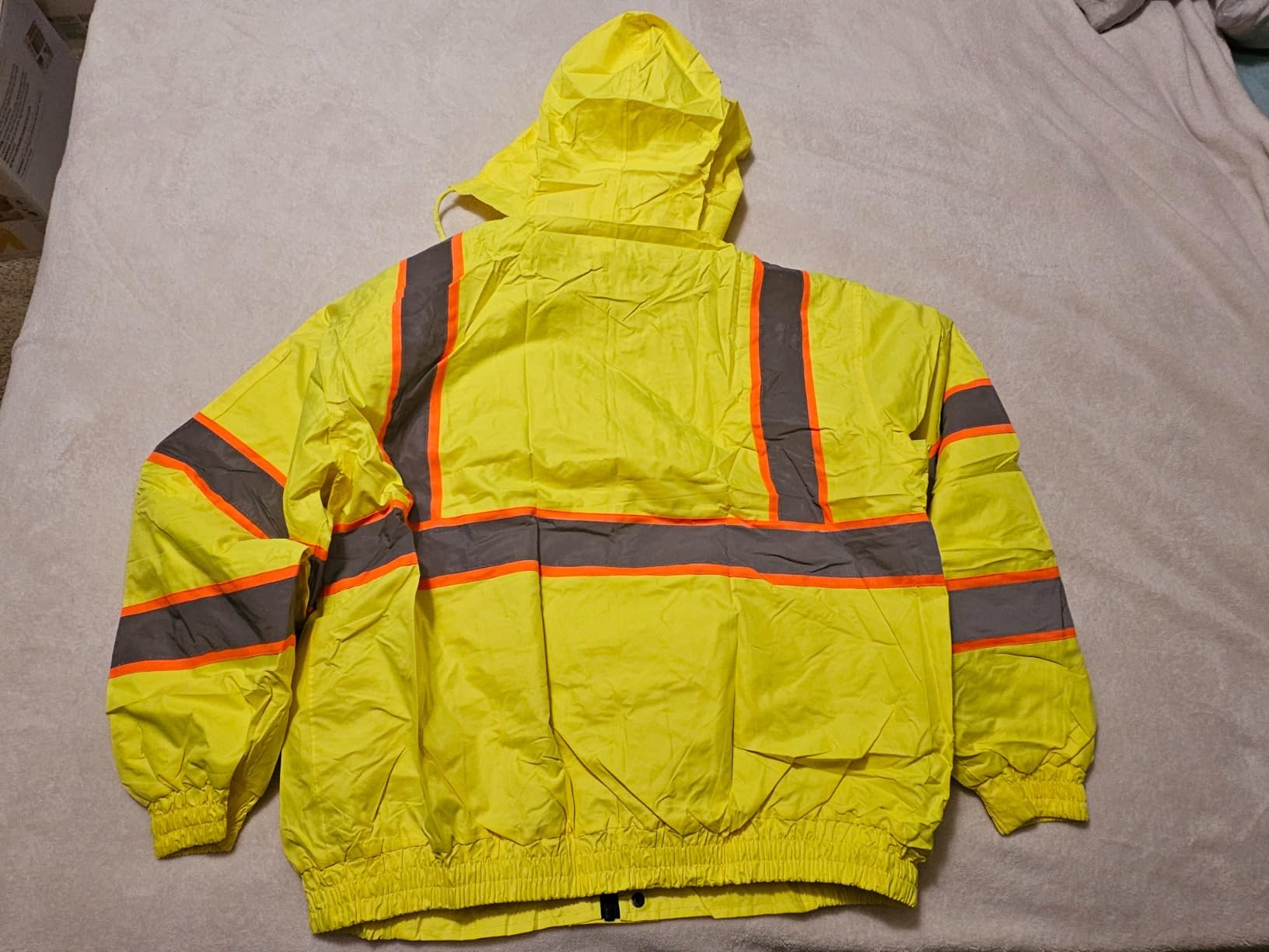 TICONN Hi Vis Safety Bomber Jacket, Fleece-Lined Waterproof ANSI Class 3 - PU Coating Work Rain Jacket, Soft Insulation Lining, 360 Reflective Strips customer photo 2
