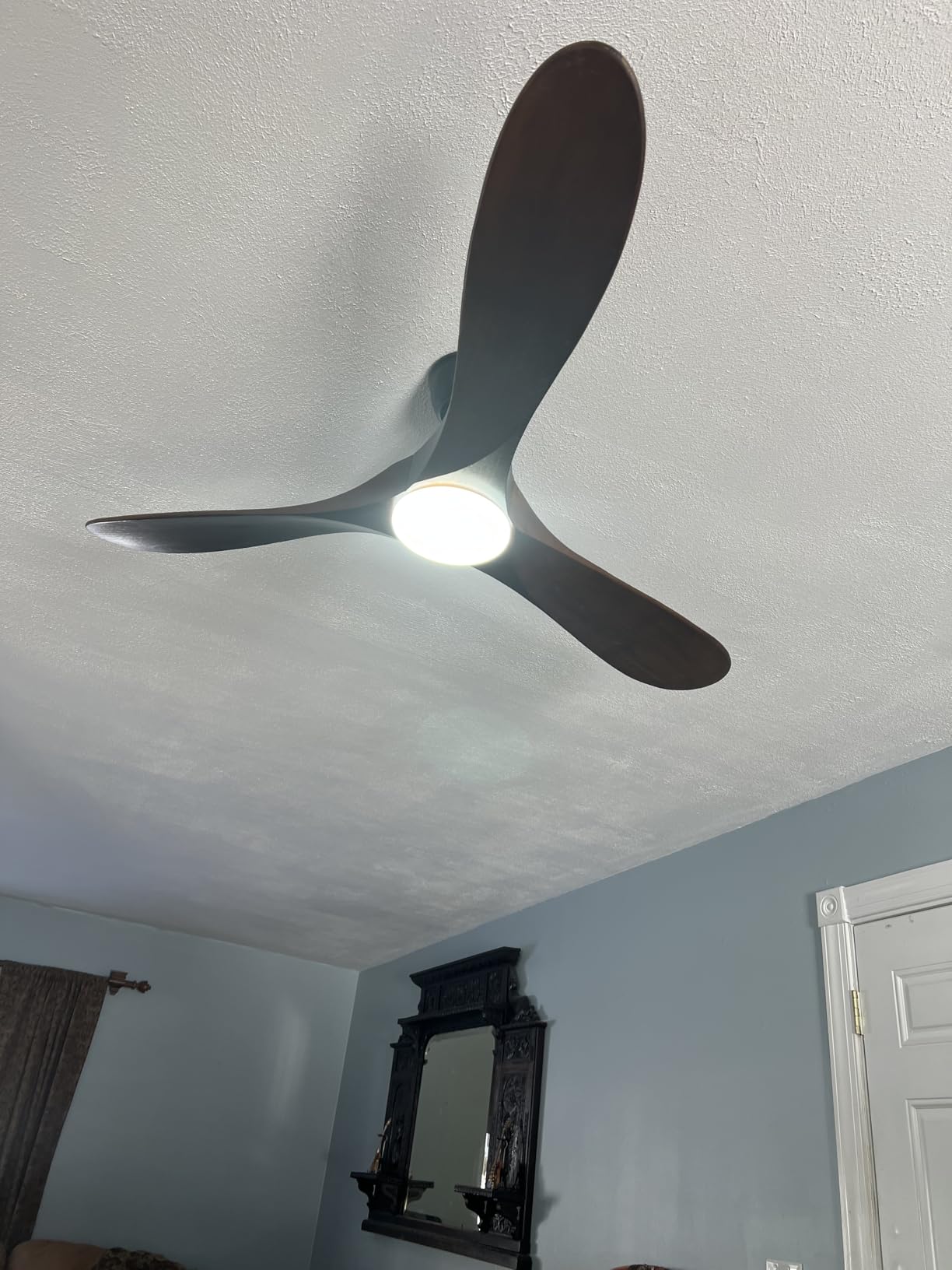 Haipeel 52 Inch Outdoor Ceiling Fan with Light and Remote, Solid Wood customer photo 1