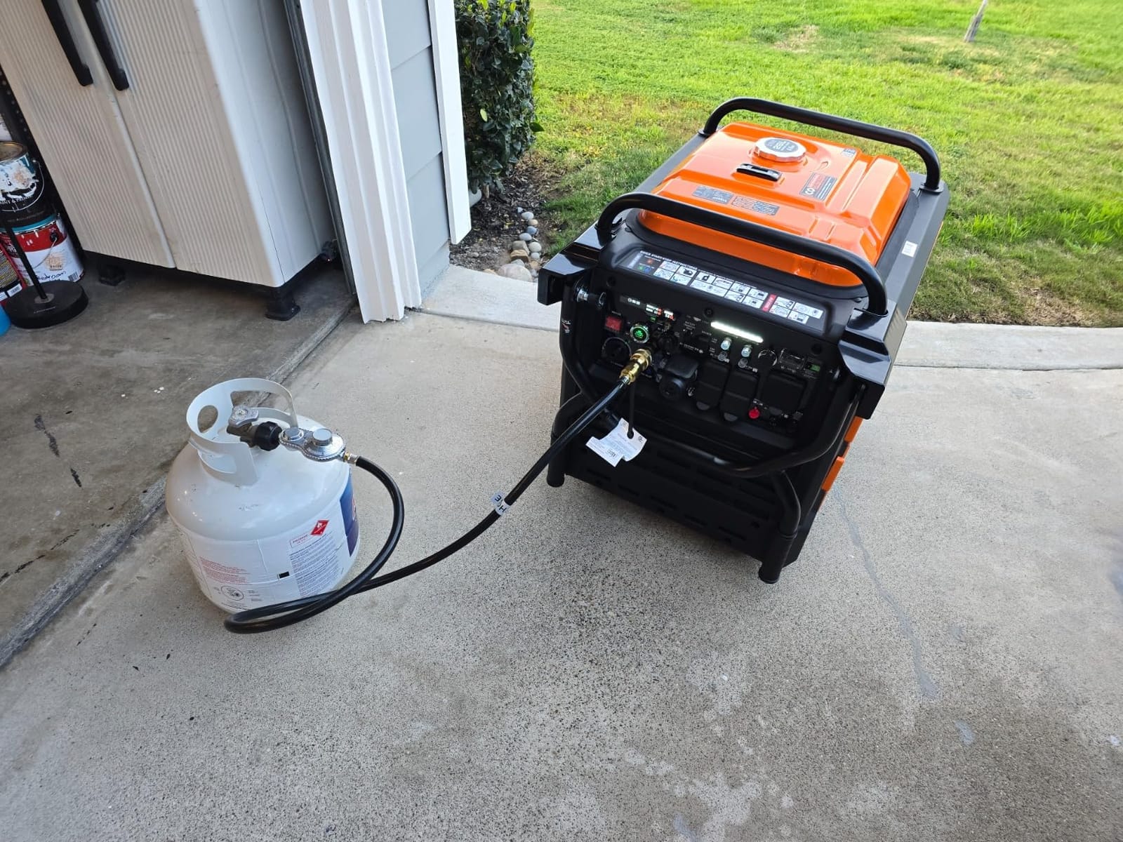 GENMAX Tri Fuel Generator, 10500-Watt 458cc Tri Fuel Gasoline Propane Natural Gas Portable 50A Generator with Remote Start, Ideal for Home backup power customer photo 1