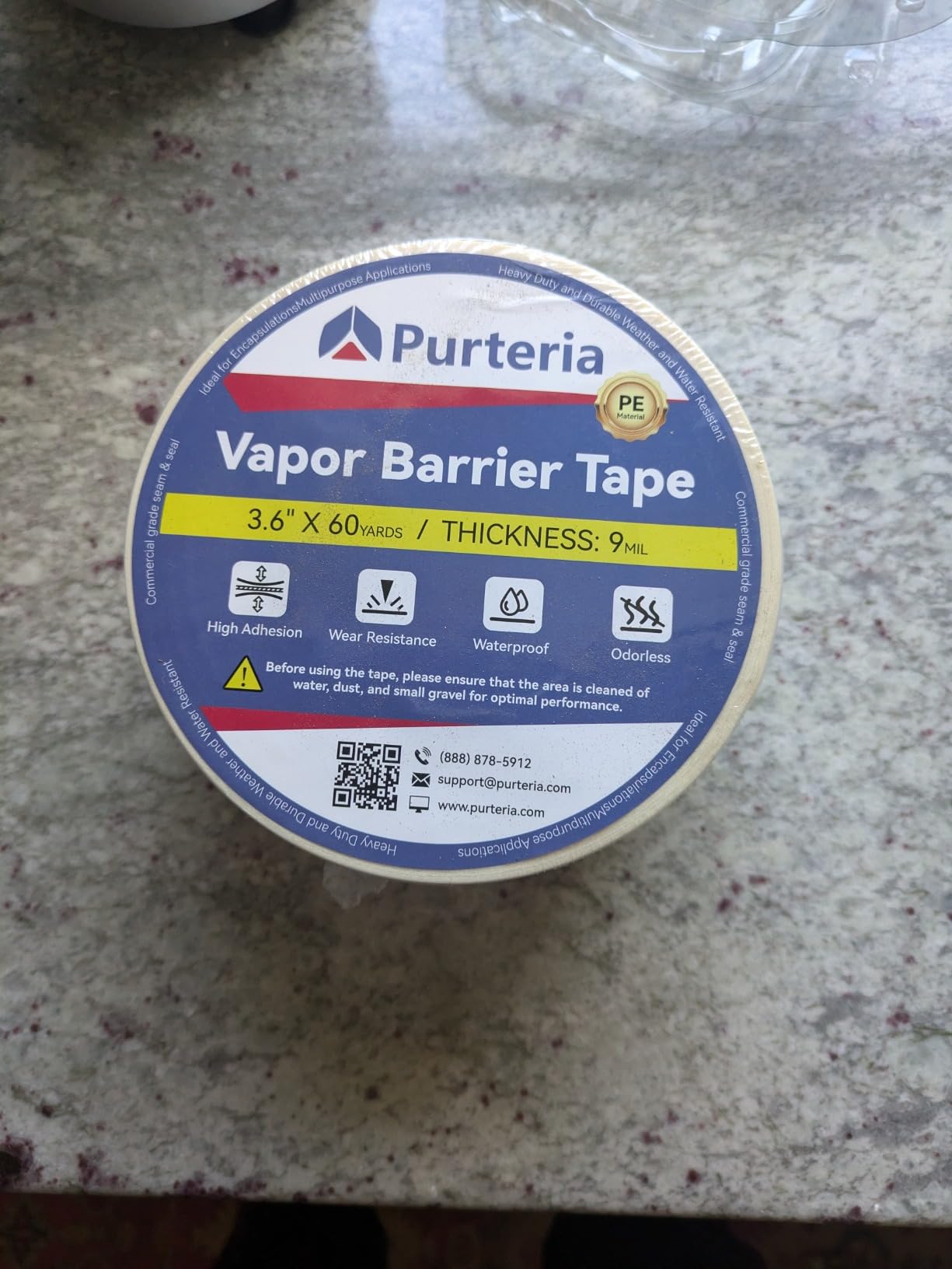 Vapor Barrier Tape, 9 Mil 3.6