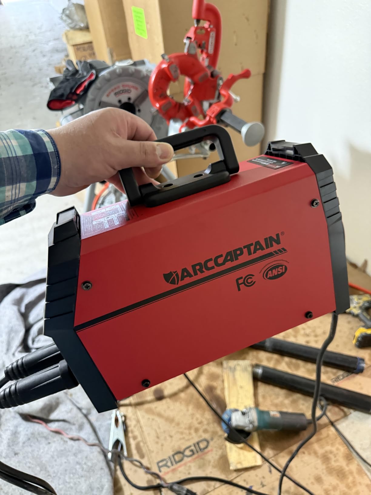 ARCCAPTAIN 200A Stick/Lift TIG Welder with Torch, 110V/220V Welder Machine | Large LED Display / Synergic Control / IGBT Inverter / Hot Start/Arc Force / Portable MMA Welding Machine / DIY & Home Use customer photo 2