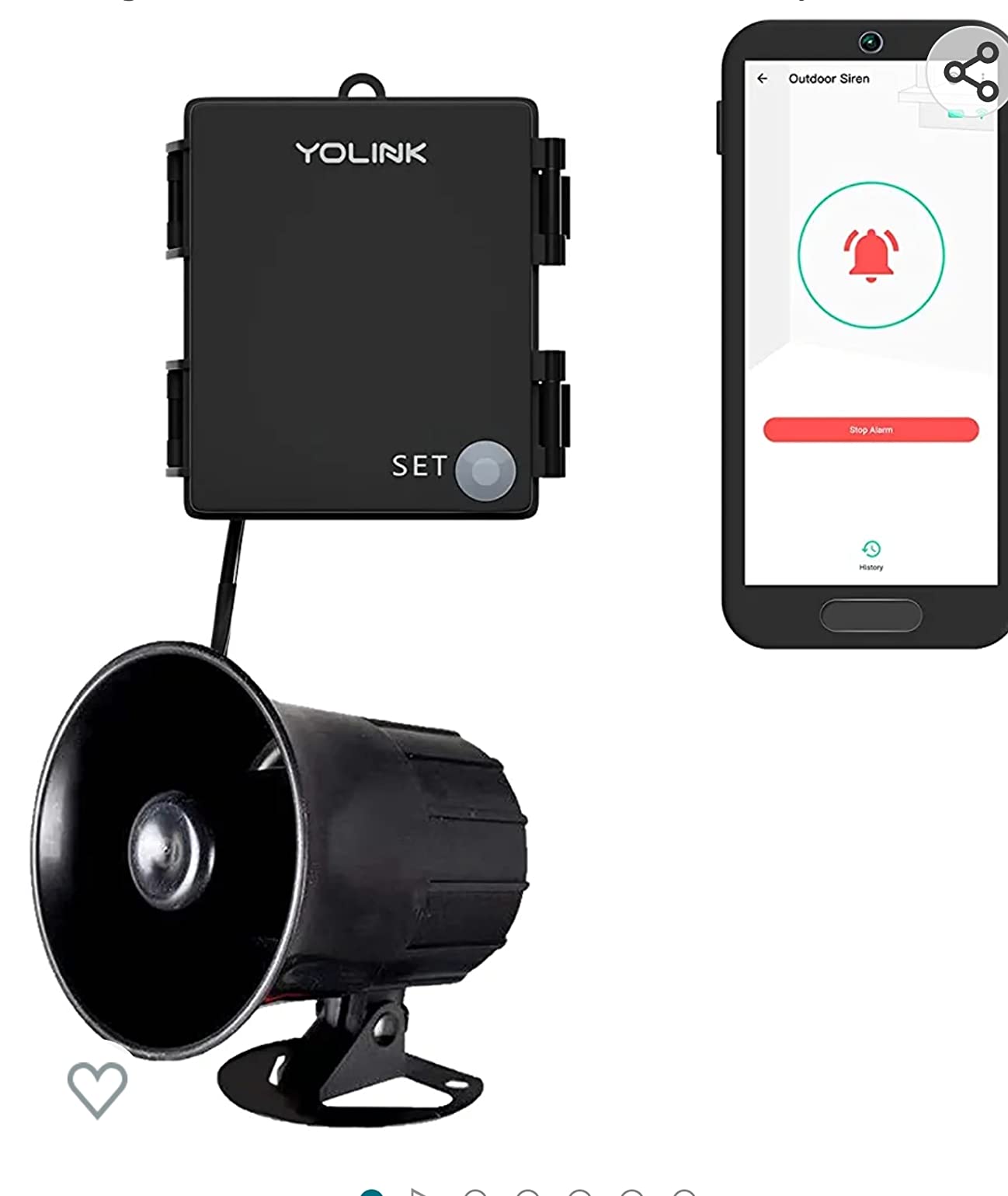 Outdoor Alarm Controller 2, Battery-Powered Siren/Alarm/Relay Controller, 12VDC Out, Up to 1/4 Mile Open-Air Range, 110dB Siren Included, YoLink Hub Included customer photo 2
